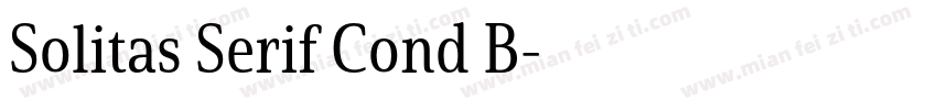 Solitas Serif Cond B字体转换